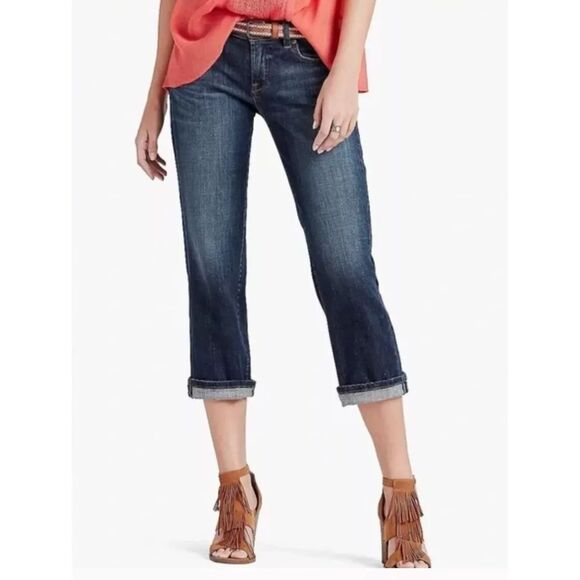 Lucky Brand dark wash mid rise Capri jeans SZ 28 - Picture 1 of 11